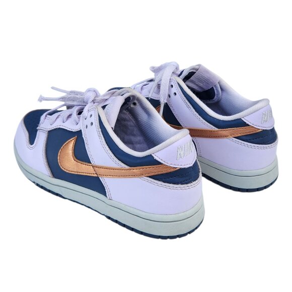 Nike Dunk Low SE Copper Swoosh PS DX1664-400 Thunder Blue Metallic Size 2.5Y - Picture 5 of 11